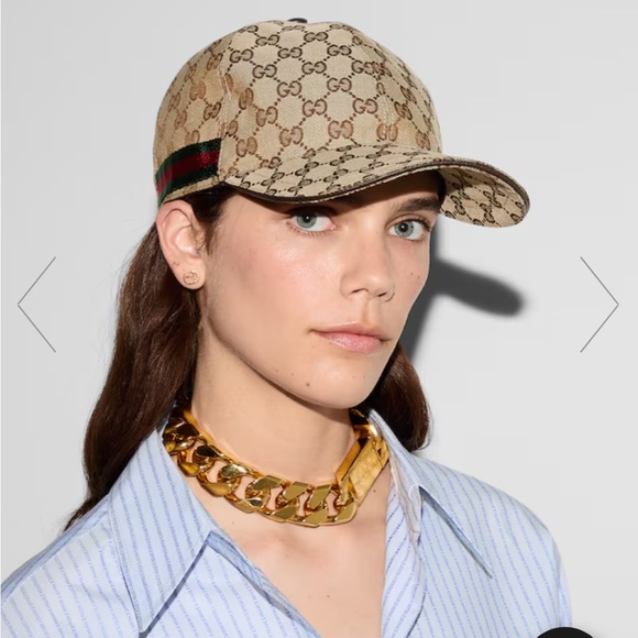Gucci Beige Monogram Hat with Iconic Pattern - Picture 1 of 9